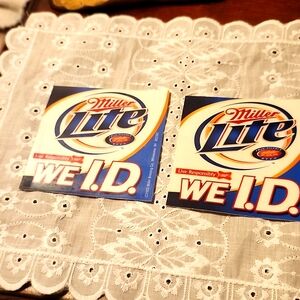 Miller Lite Stickers (Set of 2)
